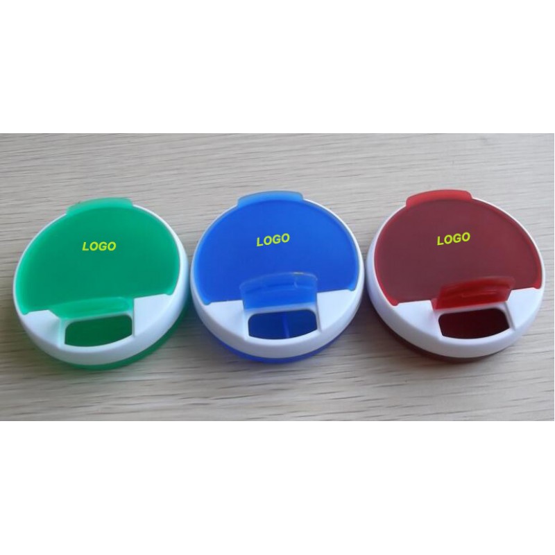 4 Slots Round Rotatable Pill/Drug Box Case Storage Dispenser Holder Organizer