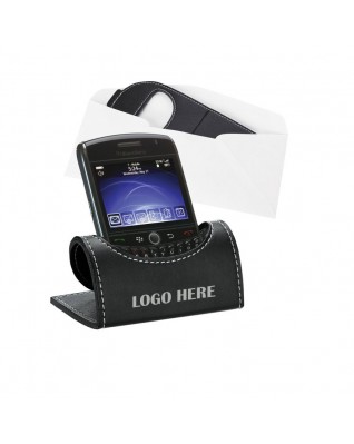 Black Leatherette Mobile Phone Holder
