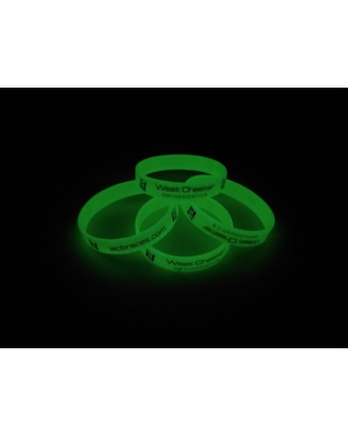 Debossed Glow in the Dark Silicone Wristband