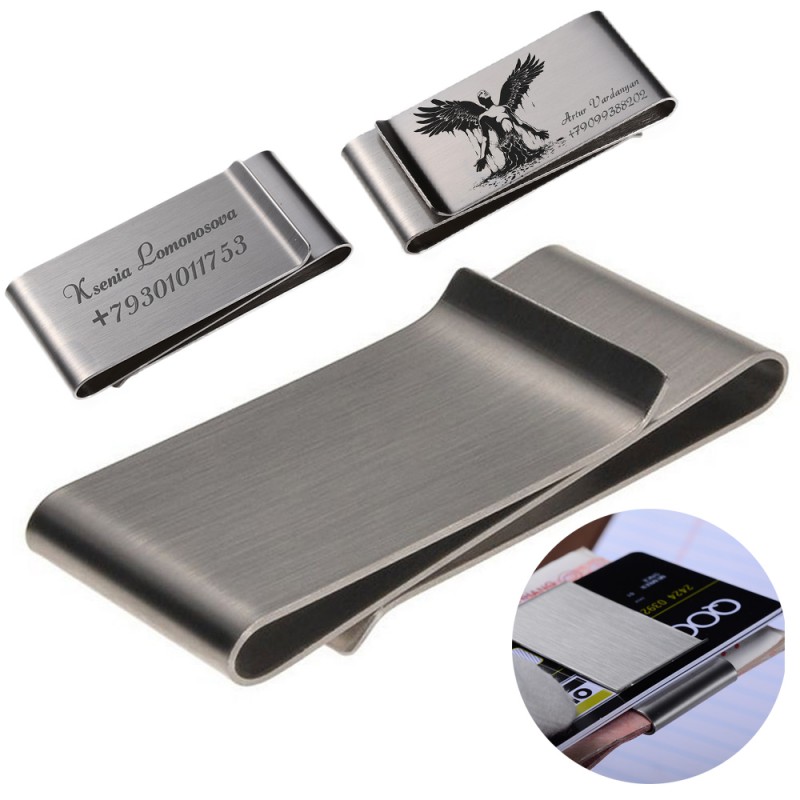 Stainless Steel Slim Double Sided Money Clip