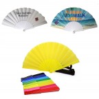 Plain fabric fan and plastic