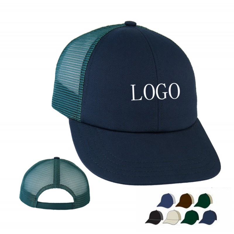 Navy 5 Panel Mesh Back Cap