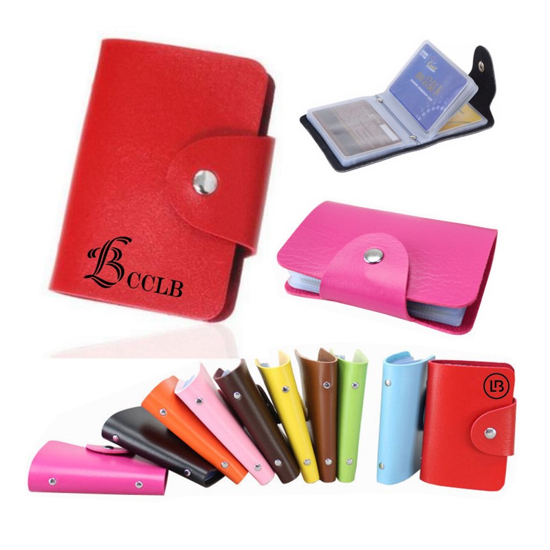 24 Slots Leather Business Card Holder