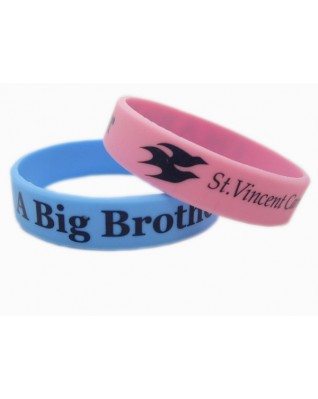 Silkscreen printed silicone bracelet