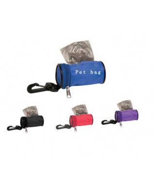 Nylon Pet Bag Dispenser With Carabiner Clip 