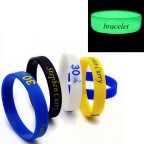Luminous Debossed Silicone Wristband Bracelet