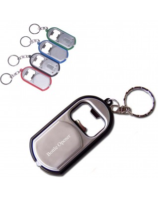 Bottle Opener Keychain With Flashlight