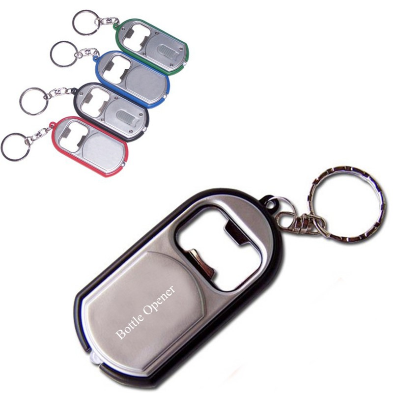 Bottle Opener Keychain With Flashlight