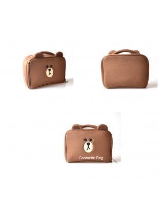 Brown Bear Cosmetic Bag