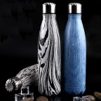 17 Oz. Stainless Steel Woodtone Bottle