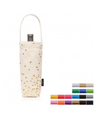 Gold Blocking Wine Bag/Tote-Cotton Canvas