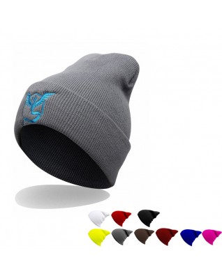 Embroidery Knitted Cap-Acrylic 