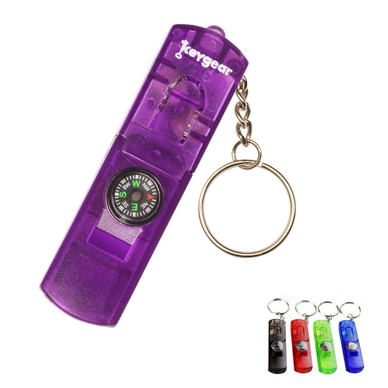 Whistle Light And Compass KeyChain