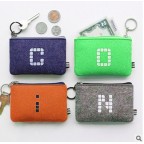 Wool Felt Wallet with Key Ring