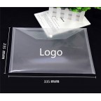 Transparent A4 Size Document Bag W/ Snap Button