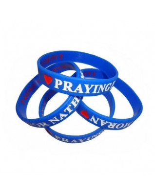 Debossed With Ink Filled Bracelets