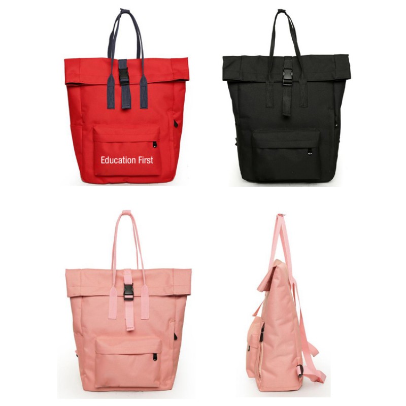 Convertible Rucksack Backpack Tote Bag With Clip