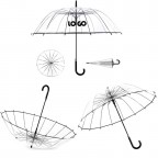 16 K Clear Bubble Umbrella With Reinforced Fibergrass Ribs