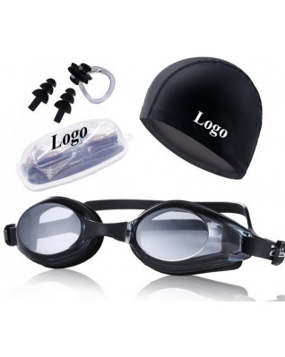 Waterproof Swimming Cap and Swim Glasses