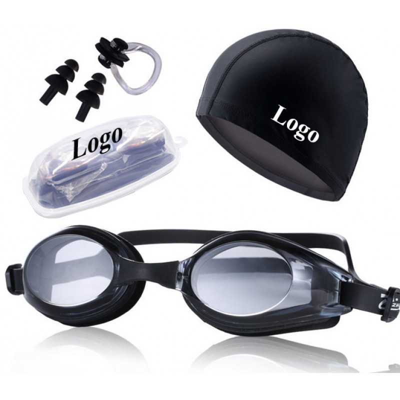 Waterproof Swimming Cap and Swim Glasses
