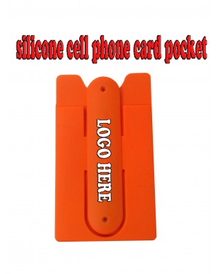 3M adhesive silicone cell phone card pocket