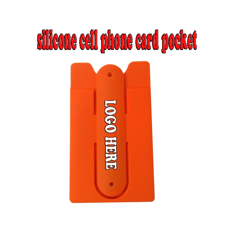3M adhesive silicone cell phone card pocket
