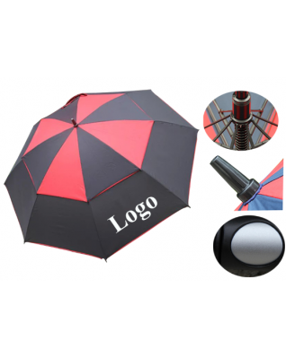 Dual Canopy Windproof Vented Automatic Golf Umbrella