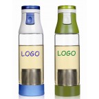 BPA Free Portable Glass Water Bottle with tea Infuser