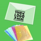 Clear A4  document folder with snap button