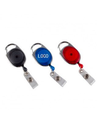 Retractable Carabiner Style Badge Reel & Badge Holder