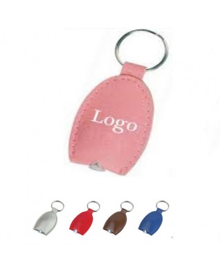 Pu Leather LED Keychain