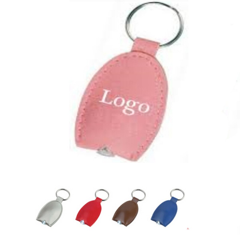 Pu Leather LED Keychain