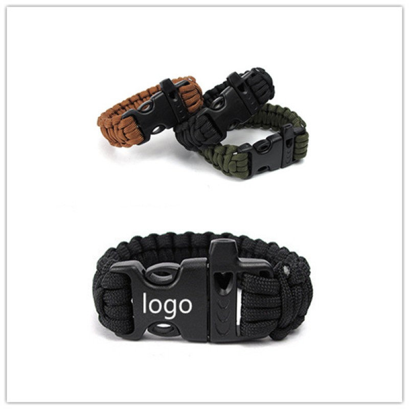 Handmade Survival Paracord Bracelet With Whistle